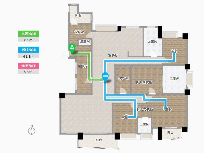 浙江省-宁波市-碧桂园云顶-306.01-户型库-动静线