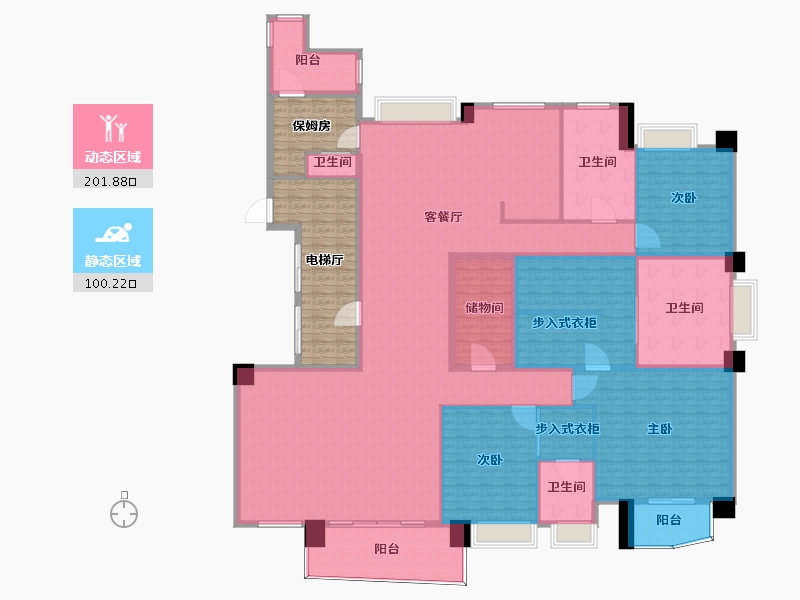 浙江省-宁波市-碧桂园云顶-306.01-户型库-动静分区