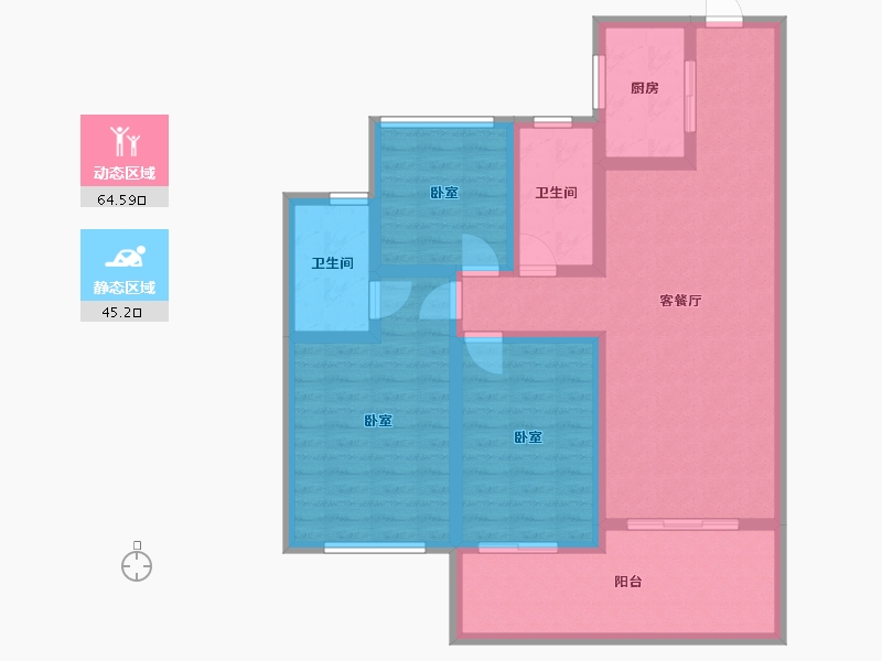 浙江省-杭州市-玲珑郡-97.45-户型库-动静分区