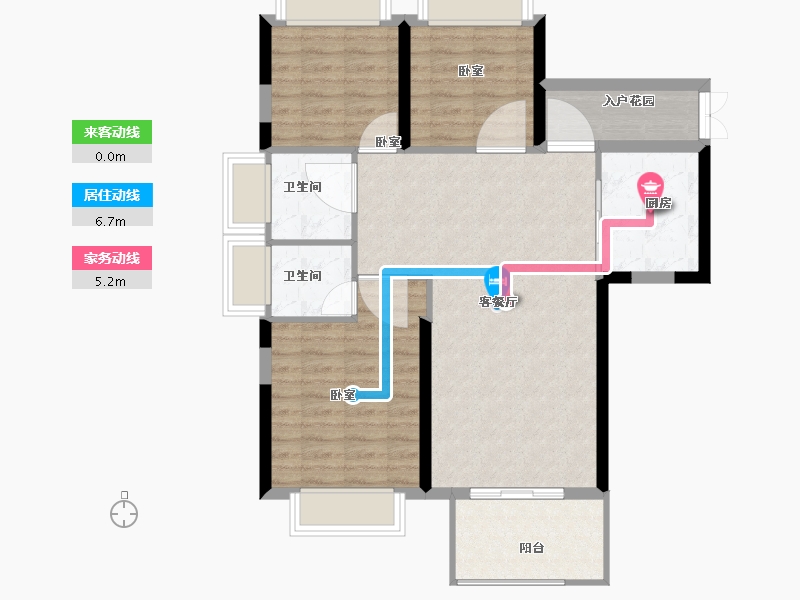 福建省-福州市-贵安新天地公寓-87.00-户型库-动静线