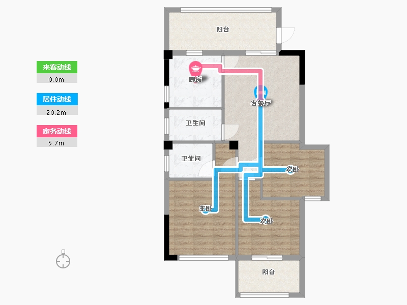 福建省-宁德市-中融·檀府-81.99-户型库-动静线