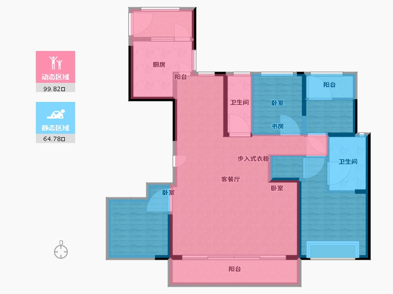 浙江省-宁波市-中国铁建·花语江湾-149.46-户型库-动静分区