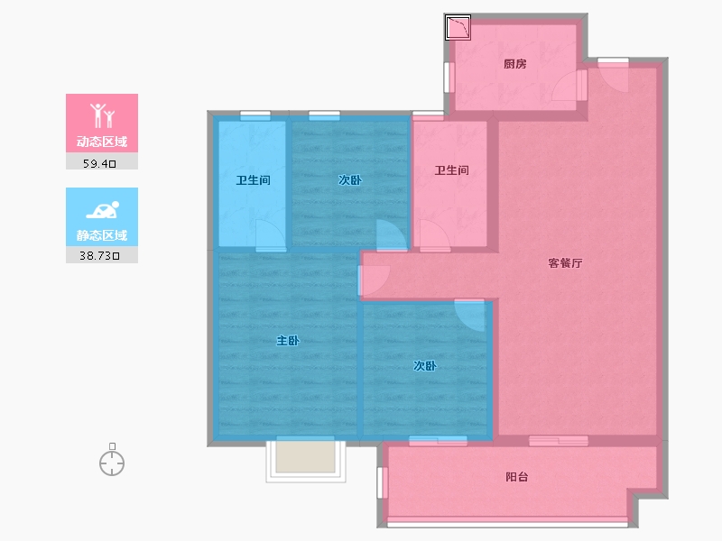 福建省-宁德市-东晟广场-88.00-户型库-动静分区