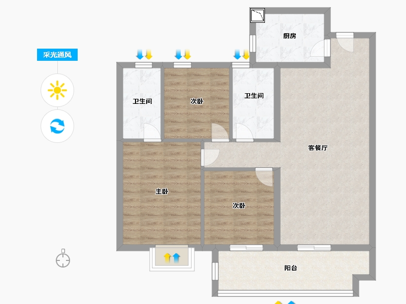 福建省-宁德市-东晟广场-88.00-户型库-采光通风