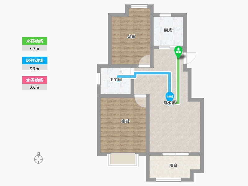 江苏省-扬州市-香茗湖1号-66.01-户型库-动静线