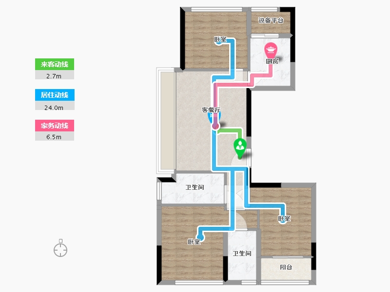 浙江省-湖州市-凤栖雲庐-83.13-户型库-动静线