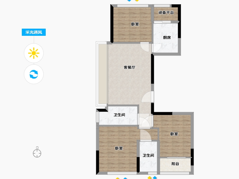 浙江省-湖州市-凤栖雲庐-83.13-户型库-采光通风