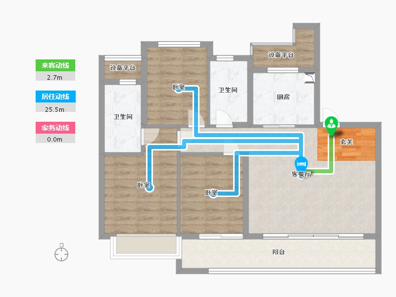 浙江省-宁波市-绿城·春月江澜-89.00-户型库-动静线