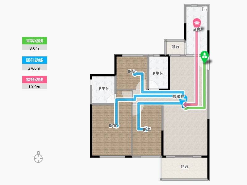 福建省-莆田市-恒大悦府-211.62-户型库-动静线