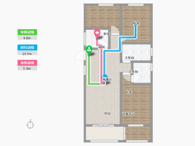 浙江省-绍兴市-枫城名苑-109.33-户型库-动静线