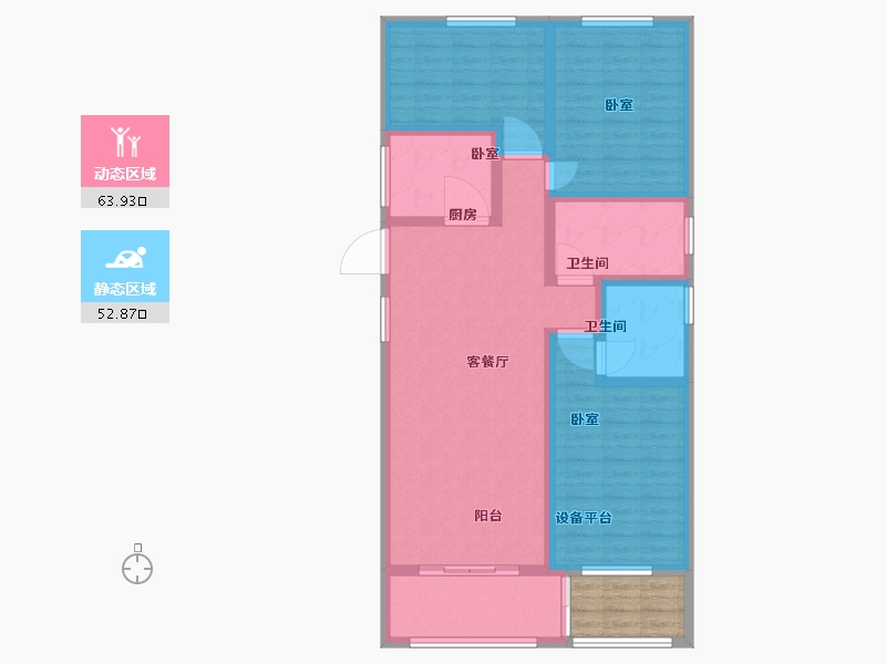 浙江省-绍兴市-枫城名苑-109.33-户型库-动静分区