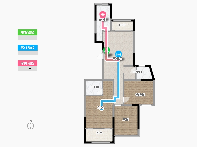 江苏省-盐城市-御景尊园-99.20-户型库-动静线