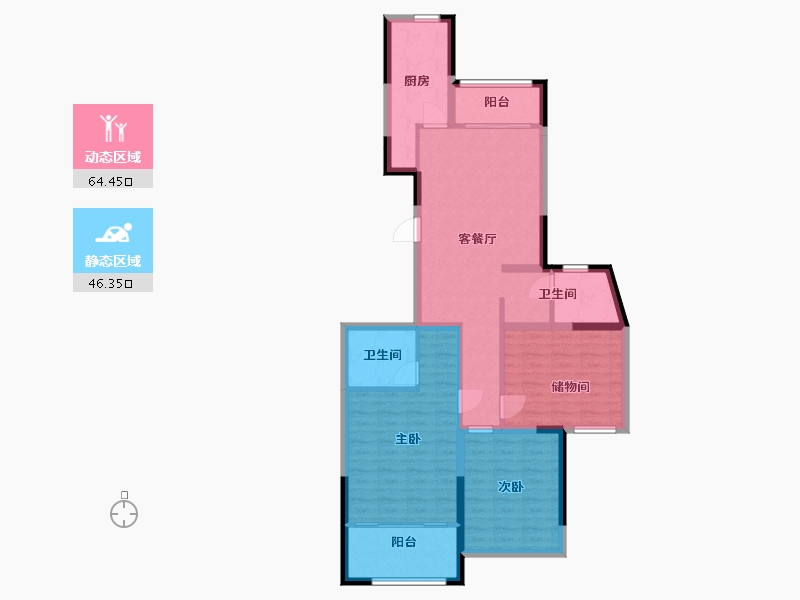 江苏省-盐城市-御景尊园-99.20-户型库-动静分区