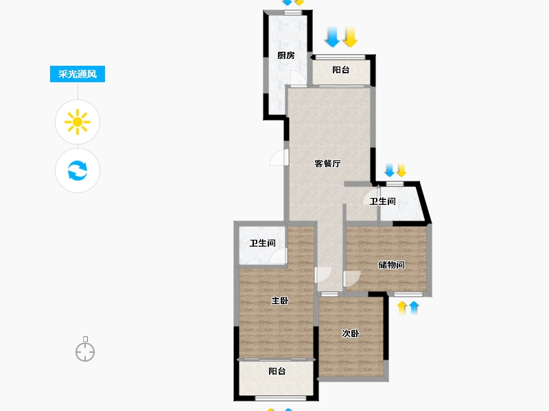 江苏省-盐城市-御景尊园-99.20-户型库-采光通风