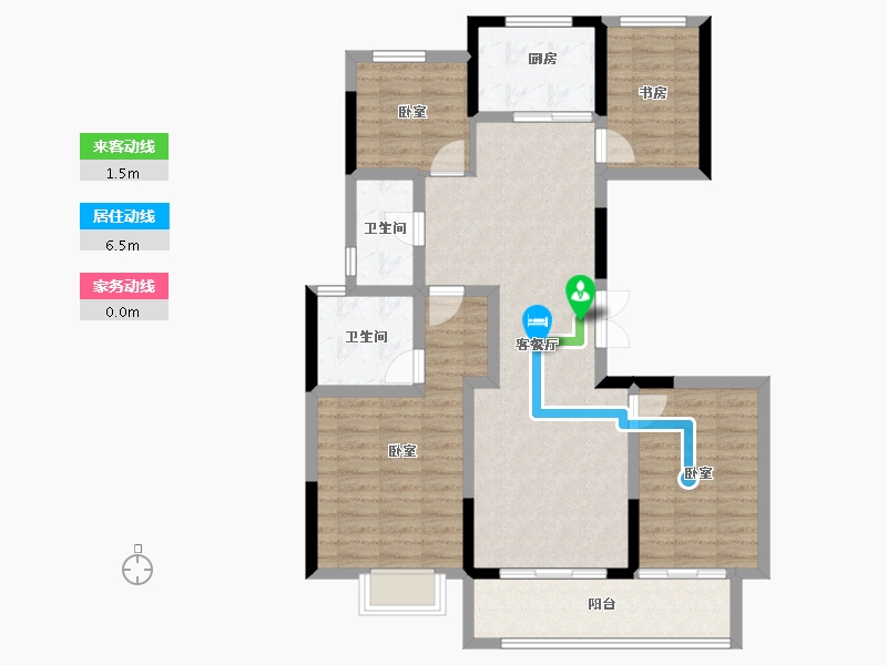 浙江省-杭州市-西房杭语宸鹭院-98.91-户型库-动静线