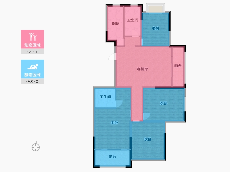 江苏省-盐城市-御景尊园-114.40-户型库-动静分区