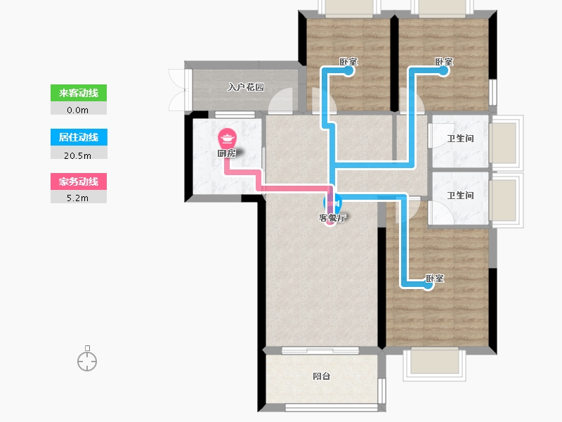 福建省-福州市-贵安新天地公寓-82.26-户型库-动静线