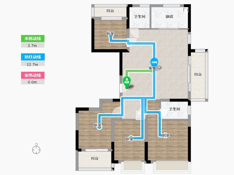 浙江省-宁波市-荣安·涌清府-106.00-户型库-动静线