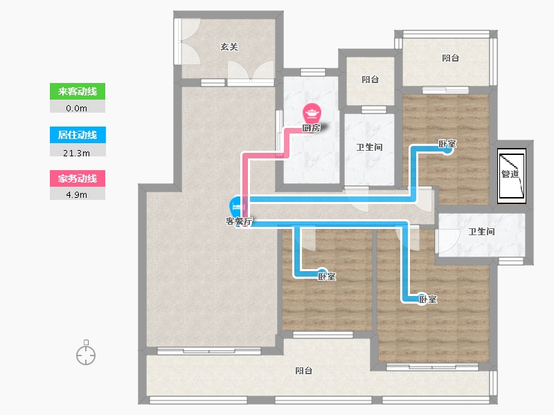 浙江省-湖州市-湖州恒大悦珑湾-110.00-户型库-动静线