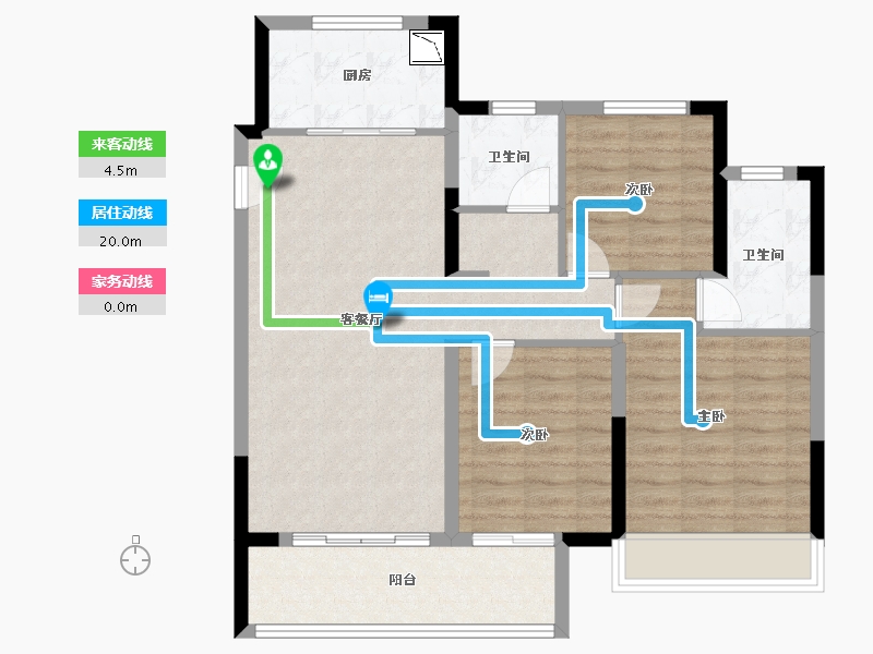 江苏省-徐州市-绿地国际产业新城-88.00-户型库-动静线