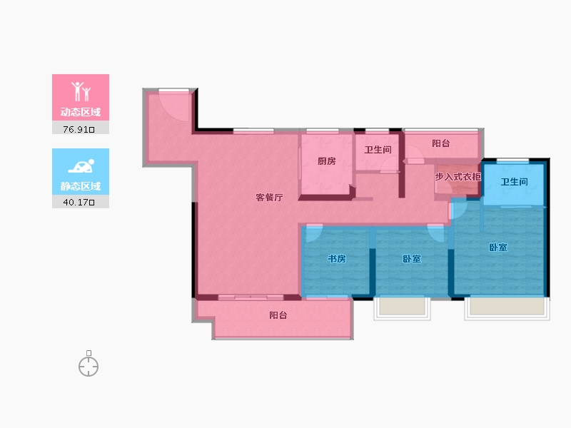 江苏省-盐城市-昕悦府-103.99-户型库-动静分区