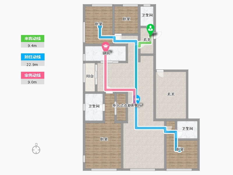 浙江省-宁波市-嘉宸府-176.00-户型库-动静线