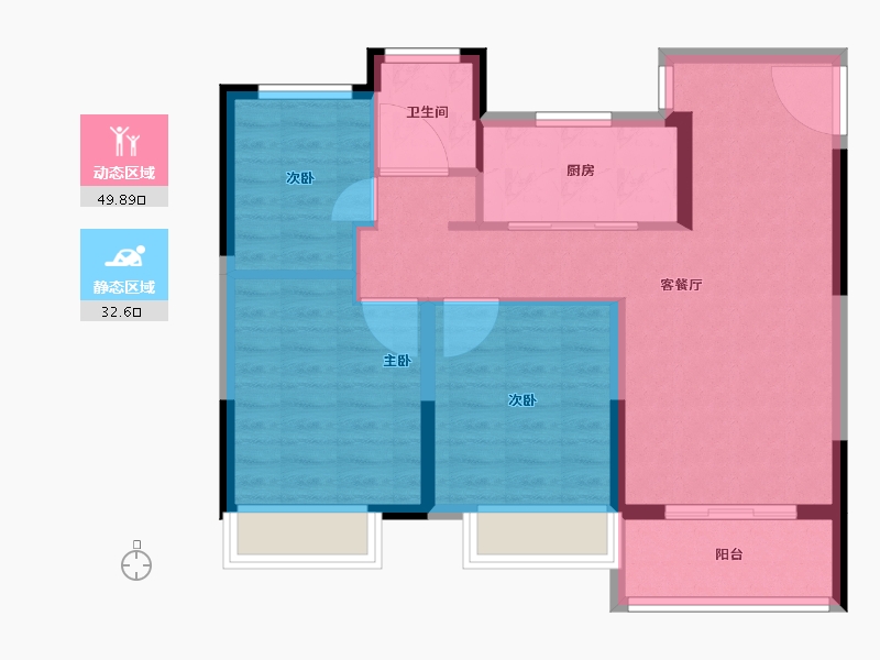 江苏省-徐州市-如苑-74.00-户型库-动静分区