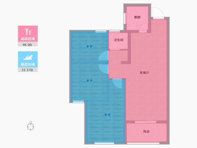 福建省-福州市-金辉淮安国际住区-72.01-户型库-动静分区