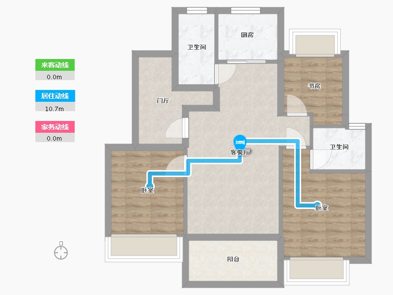 浙江省-杭州市-德信海德公园-72.26-户型库-动静线