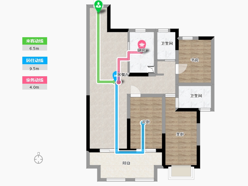 江苏省-淮安市-新城悦隽学府-86.40-户型库-动静线