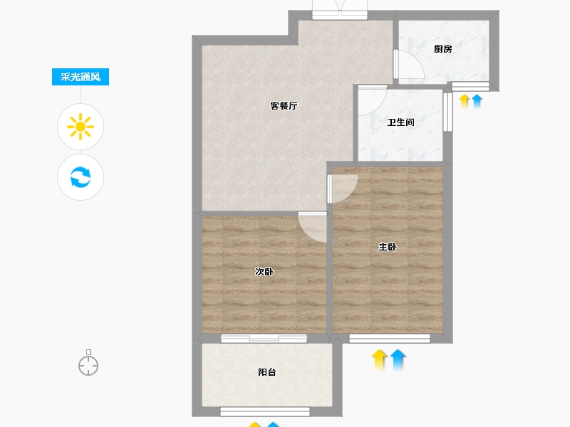 浙江省-台州市-书香一品-56.00-户型库-采光通风