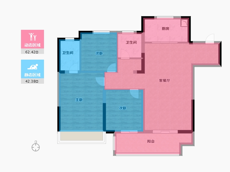 江苏省-徐州市-绿地国际产业新城-94.00-户型库-动静分区