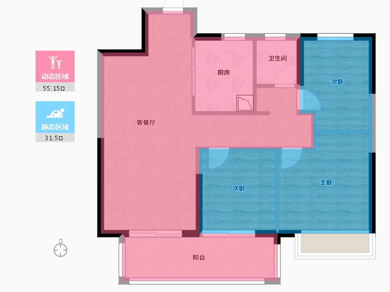 江苏省-徐州市-绿地国际产业新城-78.01-户型库-动静分区