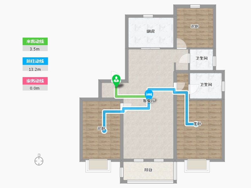 山东省-青岛市-澜庭美地-101.64-户型库-动静线