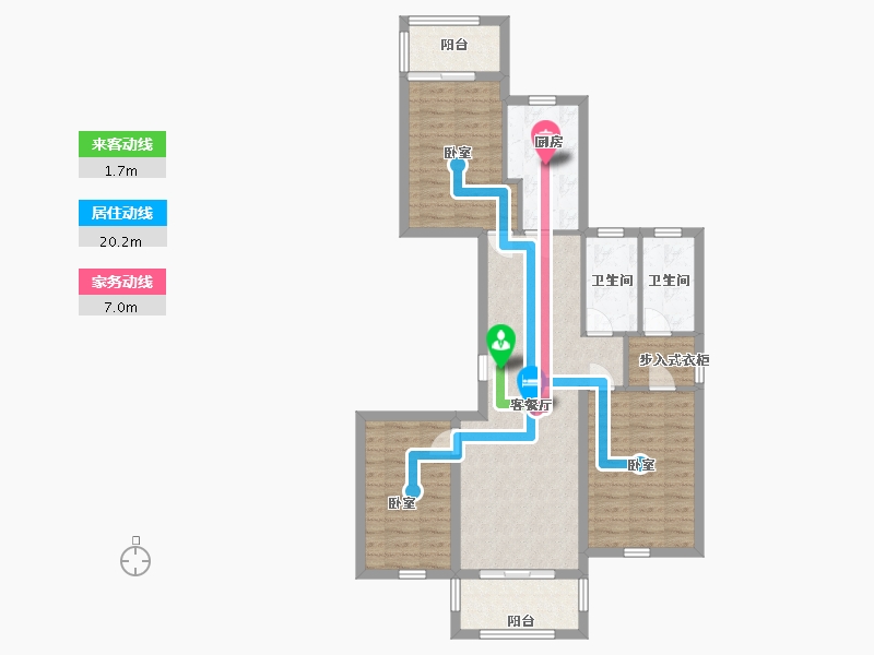 浙江省-温州市-中楠瓯江府-88.00-户型库-动静线