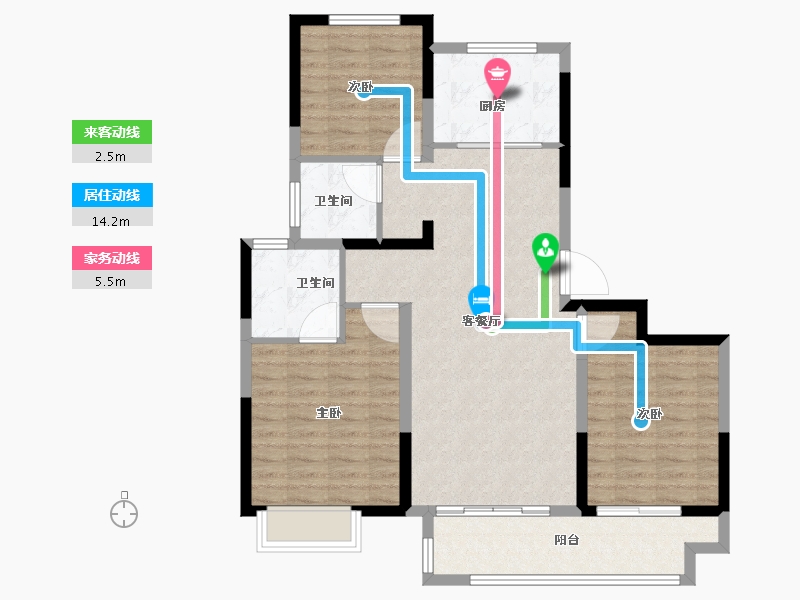 江苏省-徐州市-如苑-95.01-户型库-动静线