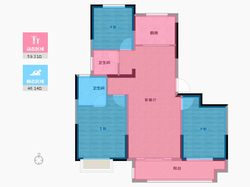 江苏省-徐州市-如苑-95.01-户型库-动静分区