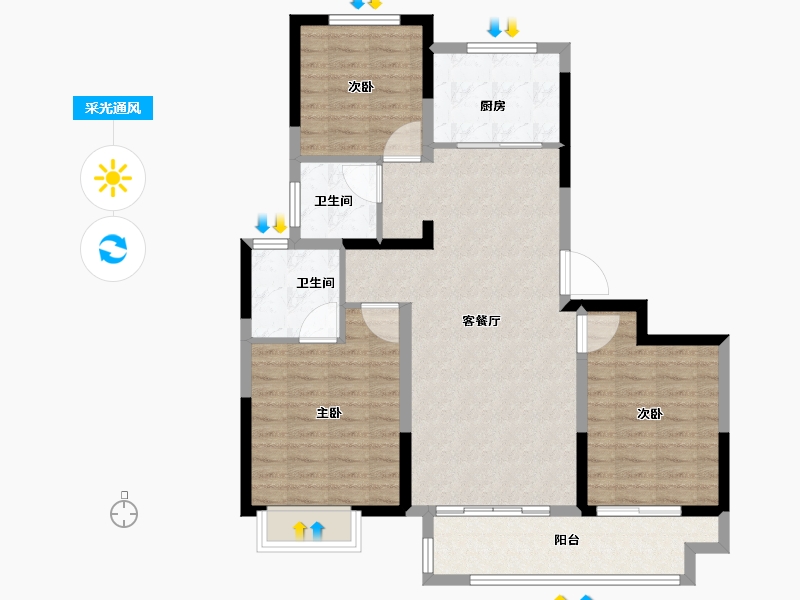 江苏省-徐州市-如苑-95.01-户型库-采光通风