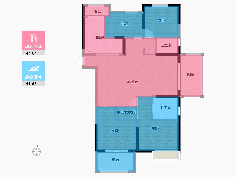 江苏省-淮安市-建华观园-公园道-114.40-户型库-动静分区