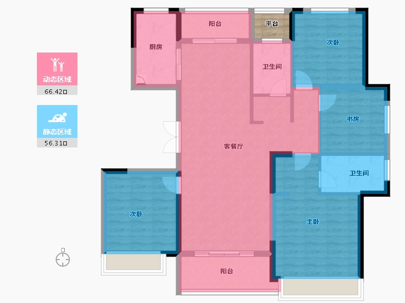 江苏省-徐州市-东方兰园-112.00-户型库-动静分区