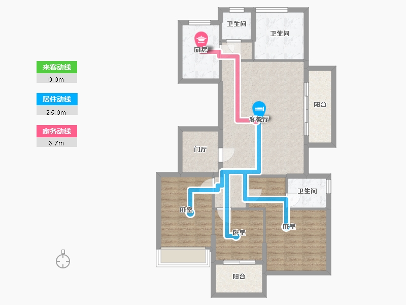 浙江省-杭州市-德信海德公园-99.26-户型库-动静线