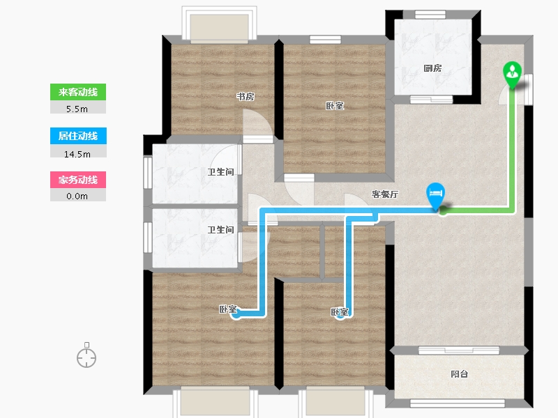 浙江省-温州市-中梁玖号院-101.01-户型库-动静线