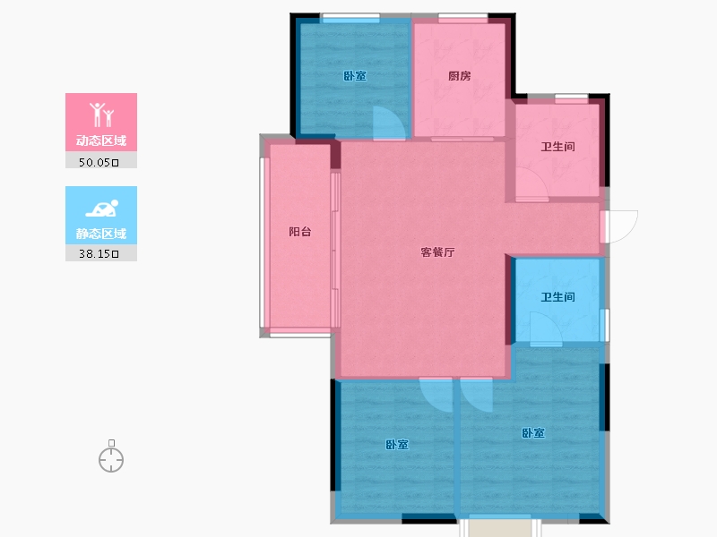 浙江省-宁波市-绿地尚湾-80.00-户型库-动静分区