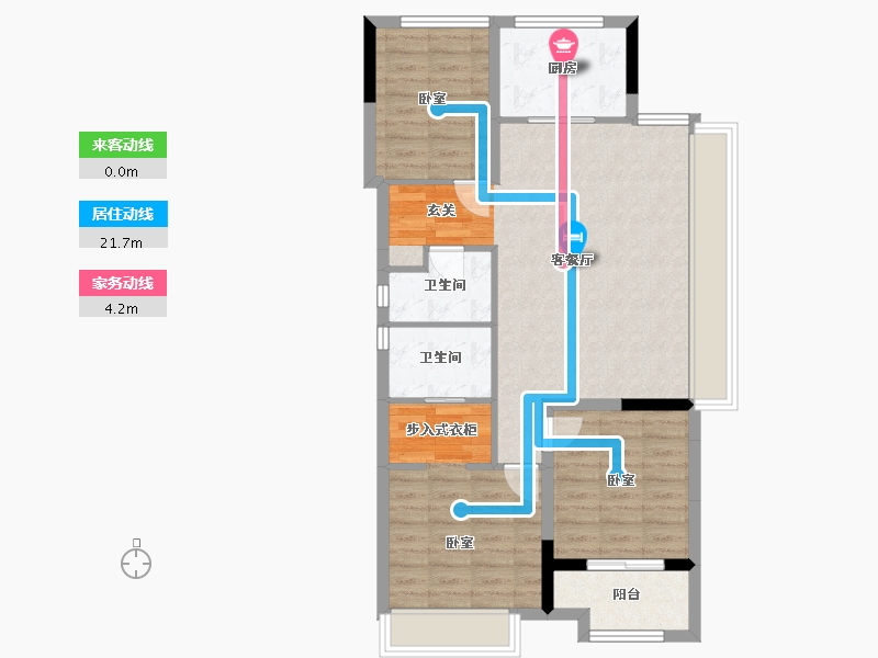 浙江省-湖州市-融创飞洲·太湖印Ⅱ-82.70-户型库-动静线