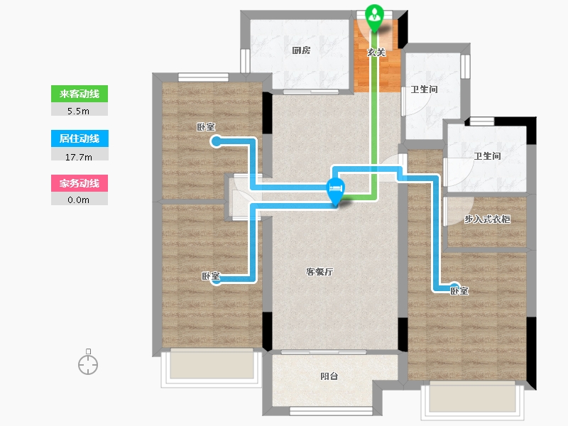 浙江省-湖州市-融创飞洲·太湖印Ⅱ-81.77-户型库-动静线