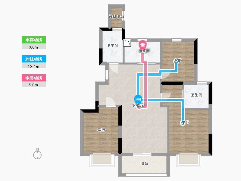 江苏省-南通市-濠悦府-77.00-户型库-动静线