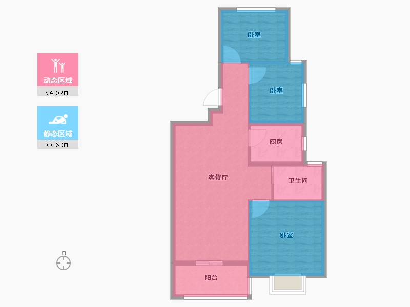 浙江省-杭州市-凤凰府邸-79.00-户型库-动静分区