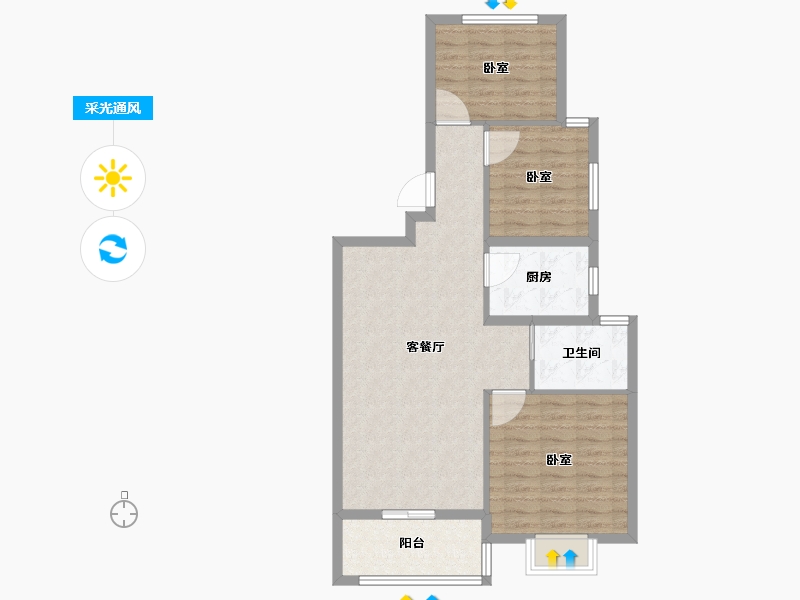 浙江省-杭州市-凤凰府邸-79.00-户型库-采光通风