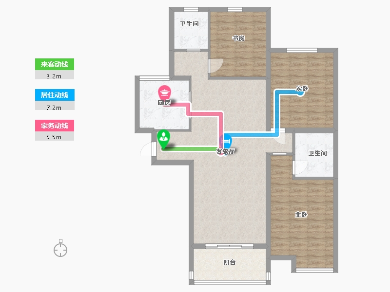 江苏省-淮安市-潮都望庄-104.00-户型库-动静线