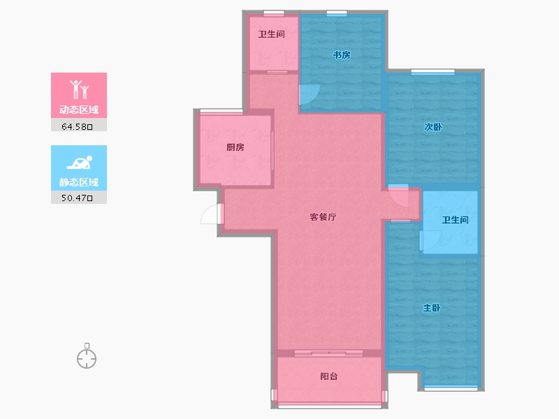 江苏省-淮安市-潮都望庄-104.00-户型库-动静分区